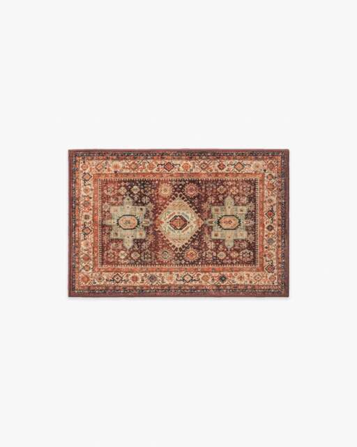 Avila Crimson & Currant Rug - 60x90 - Machine Washable Area Rug - Kid & Pet Friendly - Indoor Rugs - Ruggable - image 1