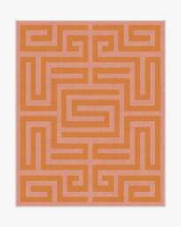 Maze Pink & Orange Flatwoven Rug - 245x305 - Machine Washable Area Rug - Kid & Pet Friendly - Indoor Rugs - Ruggable