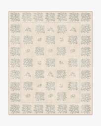 Iona Cream & Sage Green Rug - 245x305 - Machine Washable Area Rug - Kid & Pet Friendly - Indoor Rugs - Ruggable