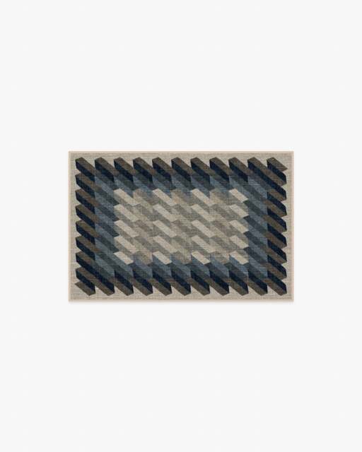 Echo Charcoal Flatwoven Rug - 60x90 - Machine Washable Area Rug - Kid & Pet Friendly - Indoor Rugs - Ruggable - image 1