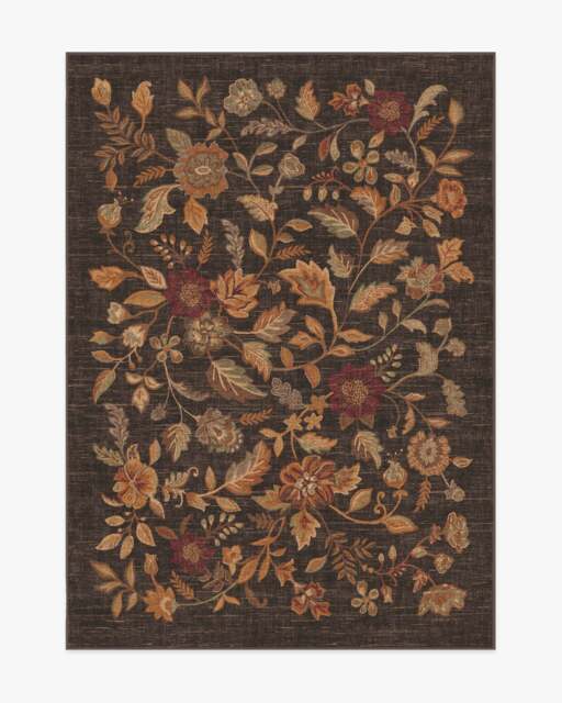 Anonna Dark Wood Rug Brown - 150x215 - Machine Washable Area Rug - Kid & Pet Friendly - Indoor Rugs - Ruggable - image 1