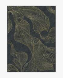 Sana Black & Gold Rug - 150x215 - Machine Washable Area Rug - Kid & Pet Friendly - Indoor Rugs - Ruggable - thumbnail 1