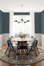 Odette Dark Wood Rug Black - 245 Round - Machine Washable Area Rug - Kid & Pet Friendly - Indoor Rugs - Ruggable - thumbnail 2