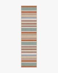 Tropez Stripe Red Multicolour Rug - 60x90 - Machine Washable Area Rug - Kid & Pet Friendly - Indoor Rugs - Ruggable - thumbnail 2