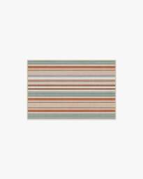 Tropez Stripe Red Multicolour Rug - 60x90 - Machine Washable Area Rug - Kid & Pet Friendly - Indoor Rugs - Ruggable - thumbnail 1