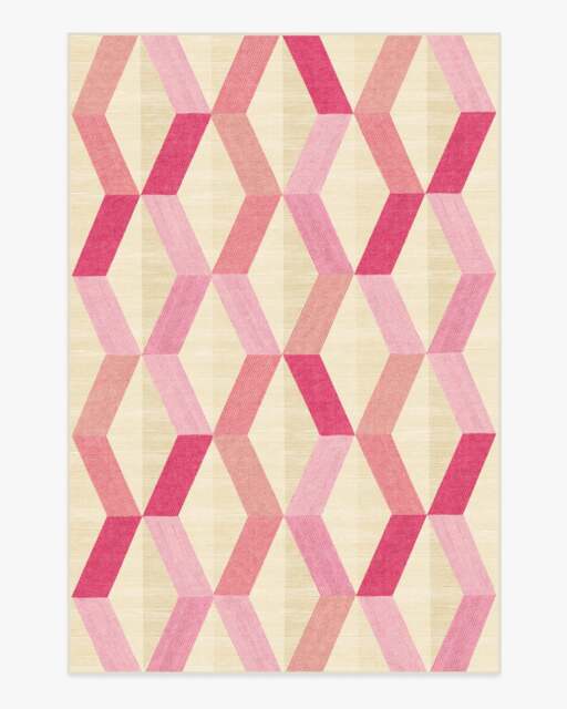 Kya Pink Rug - 185x275 - Machine Washable Area Rug - Kid & Pet Friendly - Indoor Rugs - Ruggable - image 1