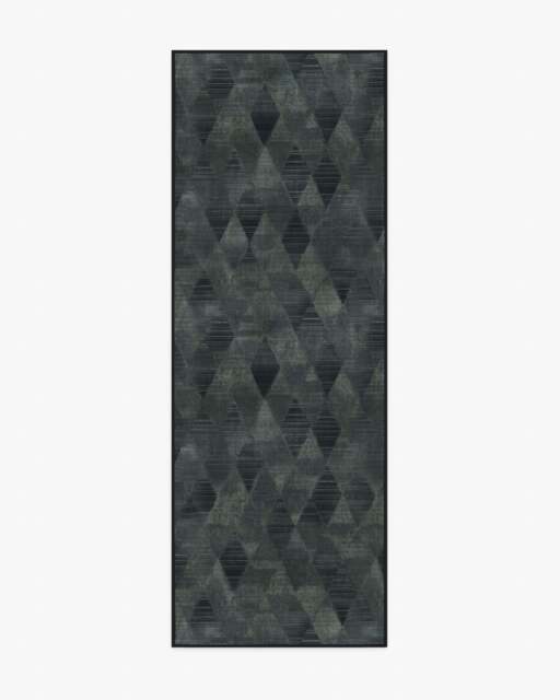 Kavi Mosaic Charcoal Rug - 75x215 - Machine Washable Area Rug - Kid & Pet Friendly - Indoor Rugs - Ruggable - image 1