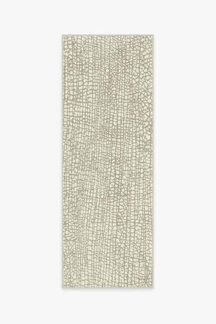 Crackle Light Grey Flatwoven Rug - 75x215 - Machine Washable Area Rug - Kid & Pet Friendly - Indoor Rugs - Ruggable - image 1