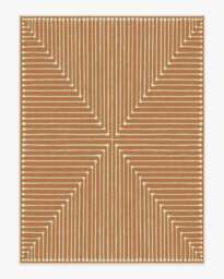 Inkdrop Copper Flatwoven Rug by Jonathan Adler Orange - 275x365 - Machine Washable Area Rug - Kid & Pet Friendly - Indoor Rugs - Ruggable - thumbnail 1