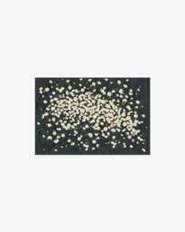 Fluttering Carnations Charcoal & Ivory Rug by The Local Project - 60x90 - Machine Washable Area Rug - Kid & Pet Friendly - Indoor Rugs - Ruggable - thumbnail 1