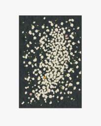 Fluttering Carnations Charcoal & Ivory Rug by The Local Project - 60x90 - Machine Washable Area Rug - Kid & Pet Friendly - Indoor Rugs - Ruggable - thumbnail 2