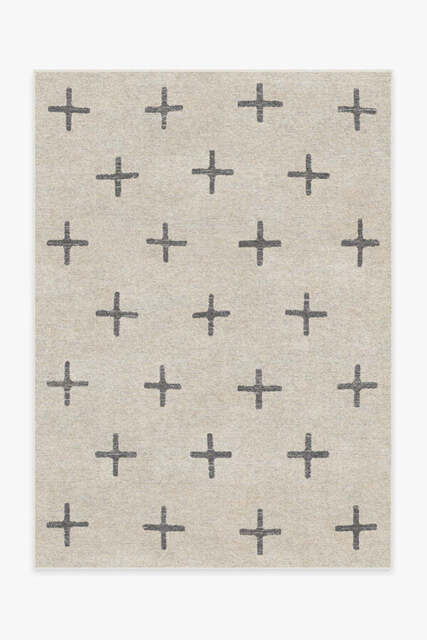 Crosby Birch & Charcoal Rug - 150x215 - Machine Washable Area Rug - Kid & Pet Friendly - Indoor Rugs - Ruggable - image 1
