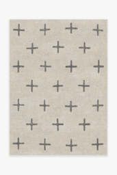 Crosby Birch & Charcoal Rug - 150x215 - Machine Washable Area Rug - Kid & Pet Friendly - Indoor Rugs - Ruggable - thumbnail 1