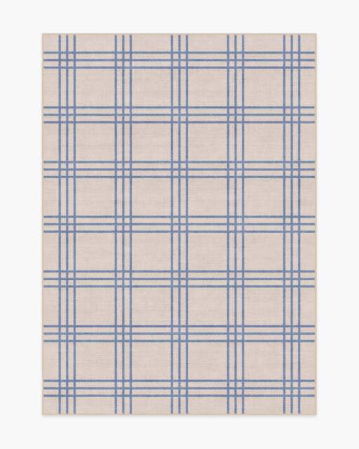 Pierre Slate Blue & Neutral Flatwoven Rug - 150x215 - Machine Washable Area Rug - Kid & Pet Friendly - Indoor Rugs - Ruggable - image 1