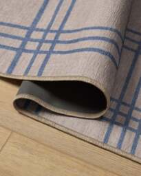 Pierre Slate Blue & Neutral Flatwoven Rug - 150x215 - Machine Washable Area Rug - Kid & Pet Friendly - Indoor Rugs - Ruggable - thumbnail 2