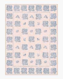 Iona Cream & Blue Flatwoven Rug - 275x365 - Machine Washable Area Rug - Kid & Pet Friendly - Indoor Rugs - Ruggable