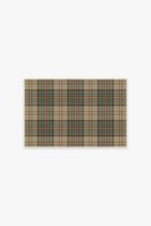 Dress Stewart Tartan Khaki Rug Brown - 60x90 - Machine Washable Area Rug - Kid & Pet Friendly - Indoor Rugs - Ruggable - thumbnail 1