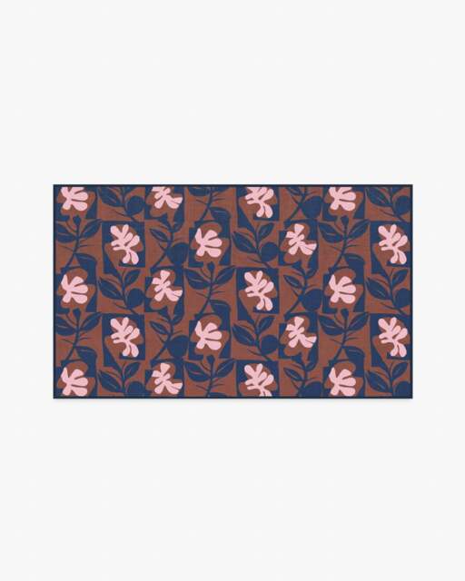 Naatit Rust Rug by Marimekko Pink - 90x150 - Machine Washable Area Rug - Kid & Pet Friendly - Indoor Rugs - Ruggable
