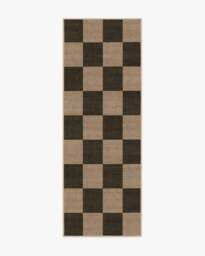 Checkerboard Soft Black Re-Jute Rug - 75x215 - Machine Washable Area Rug - Kid & Pet Friendly - Indoor Rugs - Ruggable - thumbnail 1
