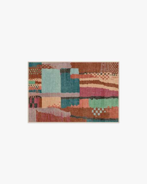 Enya Multicolour Rug Brown - 60x90 - Machine Washable Area Rug - Kid & Pet Friendly - Indoor Rugs - Ruggable - image 1