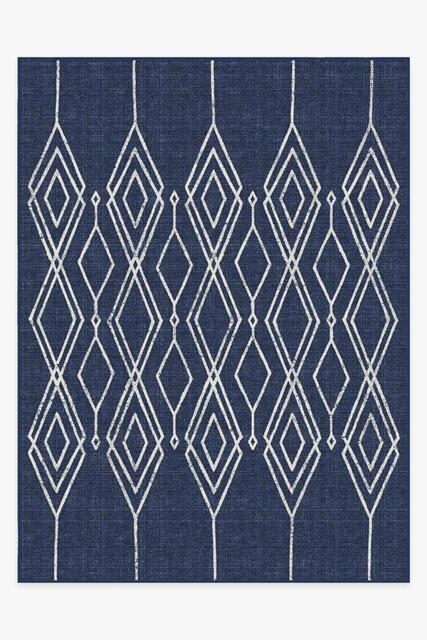 Gemma Lattice Royal Blue Outdoor Rug - 275x365 - Machine Washable Area Rug - Kid & Pet Friendly - Outdoor Rugs - Ruggable - image 1
