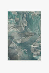 Aurora Teal Grey Rug - 120x185 - Machine Washable Area Rug - Kid & Pet Friendly - Indoor Rugs - Ruggable