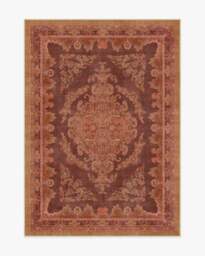 Mariella Rust Rug Red - 150x215 - Machine Washable Area Rug - Kid & Pet Friendly - Indoor Rugs - Ruggable