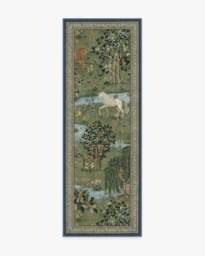 Owl & Willow Green Flatwoven Rug by Morris & Co. - 75x215 - Machine Washable Area Rug - Kid & Pet Friendly - Indoor Rugs - Ruggable - thumbnail 1