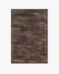 Rowan Bordeaux Flatwoven Rug Brown - 120x185 - Machine Washable Area Rug - Kid & Pet Friendly - Indoor Rugs - Ruggable