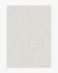 Freestyle Pearl Flatwoven Rug by Keith Haring White - 150x215 - Machine Washable Area Rug - Kid & Pet Friendly - Indoor Rugs - Ruggable