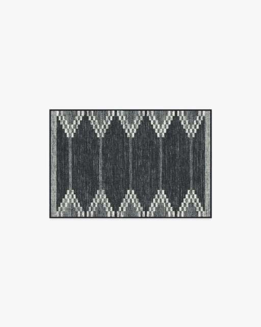 Sloane Black Flatwoven Rug - 60x90 - Machine Washable Area Rug - Kid & Pet Friendly - Indoor Rugs - Ruggable - image 1