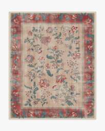 Lilou Currant & Teal Green Rug - 245x305 - Machine Washable Area Rug - Kid & Pet Friendly - Indoor Rugs - Ruggable - thumbnail 1