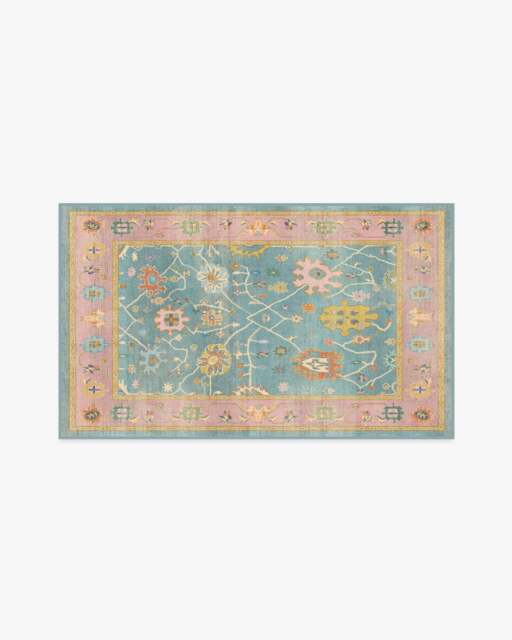 Jemima Rug Blue - 90x150 - Machine Washable Area Rug - Kid & Pet Friendly - Indoor Rugs - Ruggable - image 1