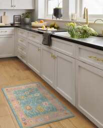 Jemima Rug Blue - 90x150 - Machine Washable Area Rug - Kid & Pet Friendly - Indoor Rugs - Ruggable - thumbnail 2