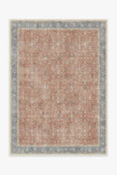 Celestine Coral Rug - 150x215 - Machine Washable Area Rug - Kid & Pet Friendly - Indoor Rugs - Ruggable - thumbnail 1