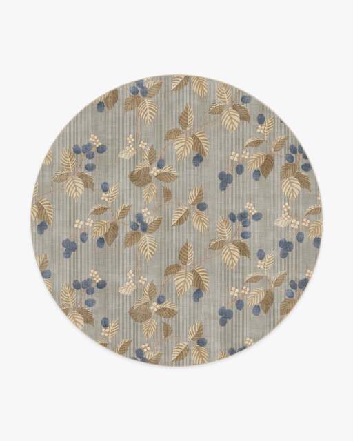 Rubus Azure & Fawn Rug by Sanderson - 245 Round - Machine Washable Area Rug - Kid & Pet Friendly - Indoor Rugs - Ruggable - image 1