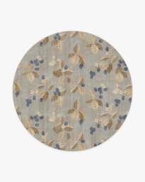 Rubus Azure & Fawn Rug by Sanderson - 245 Round - Machine Washable Area Rug - Kid & Pet Friendly - Indoor Rugs - Ruggable - thumbnail 1