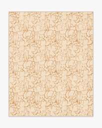Corrine Cream & Ochre Flatwoven Rug Yellow - 245x305 - Machine Washable Area Rug - Kid & Pet Friendly - Indoor Rugs - Ruggable - thumbnail 1