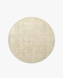 Sierra Birch & Natural Rug - 185 Round - Machine Washable Area Rug - Kid & Pet Friendly - Indoor Rugs - Ruggable - thumbnail 1