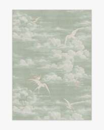 Silvi Clouds Seaspray Rug by Sanderson Green - 150x215 - Machine Washable Area Rug - Kid & Pet Friendly - Indoor Rugs - Ruggable