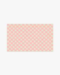 Letâs Play Checkers Pink Rug - 90x150 - Machine Washable Area Rug - Kid & Pet Friendly - Indoor Rugs - Ruggable - thumbnail 1