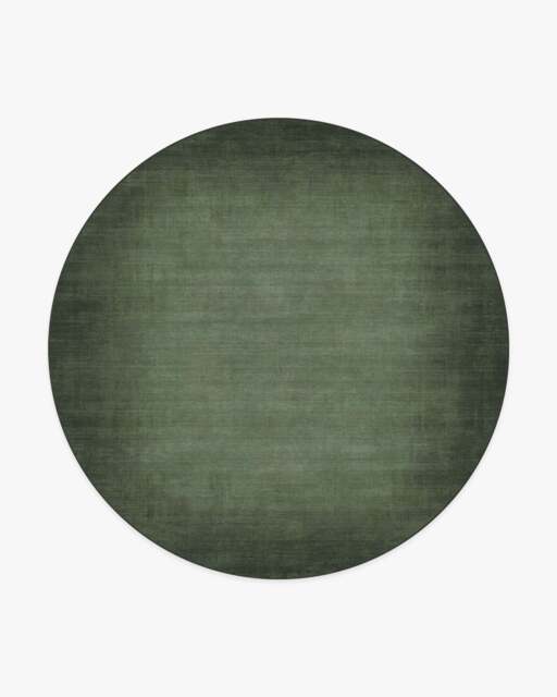 Aura Ombre Solid Sage Rug - 245 Round - Machine Washable Area Rug - Kid & Pet Friendly - Indoor Rugs - Ruggable