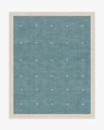 Luna Soft Teal Rug by goop - 245x305 - Machine Washable Area Rug - Kid & Pet Friendly - Indoor Rugs - Ruggable - thumbnail 1