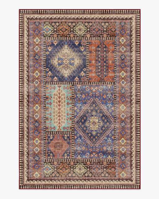 Rumi Multicolour Rug Purple - 185x275 - Machine Washable Area Rug - Kid & Pet Friendly - Indoor Rugs - Ruggable - image 1