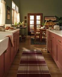 Easton Plaid Burgundy Rug - 75x215 - Machine Washable Area Rug - Kid & Pet Friendly - Indoor Rugs - Ruggable - thumbnail 2