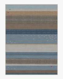 Dover Slate Blue & Natural Rug - 275x365 - Machine Washable Area Rug - Kid & Pet Friendly - Indoor Rugs - Ruggable