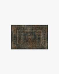 Ophelia Navy & Redwood Rug - 60x90 - Machine Washable Area Rug - Kid & Pet Friendly - Indoor Rugs - Ruggable - thumbnail 1