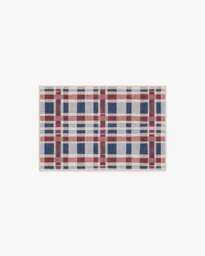 Finn Red & Blue Flatwoven Rug - 60x90 - Machine Washable Area Rug - Kid & Pet Friendly - Indoor Rugs - Ruggable - thumbnail 1