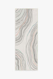 Kalder Sandstone Outdoor Rug White - 75x215 - Machine Washable Area Rug - Kid & Pet Friendly - Indoor Rugs - Ruggable