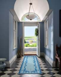 Audrey Blue Flatwoven Rug by Mrs. Alice - 60x90 - Machine Washable Area Rug - Kid & Pet Friendly - Indoor Rugs - Ruggable - thumbnail 2